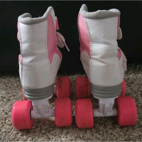 Roller Derby Firestar Roller Skates Youth Girl's Size 1 White Neon Pink With Box - Picture 4 of 16